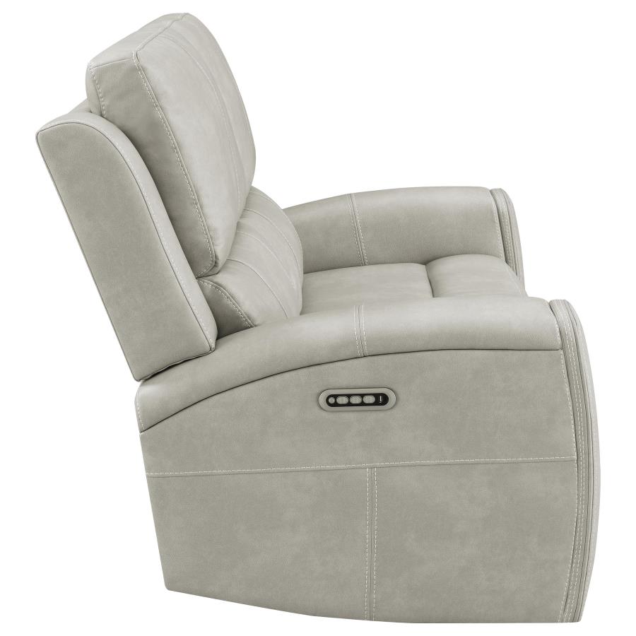 Brickston Triple Power Reclining Loveseat Grey view 9