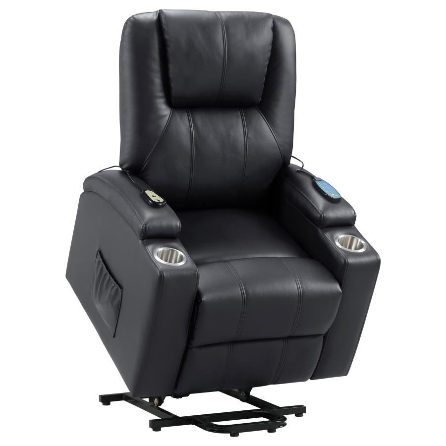 Armstrong Upholstered Power Lift Massage Recliner Espresso view 8
