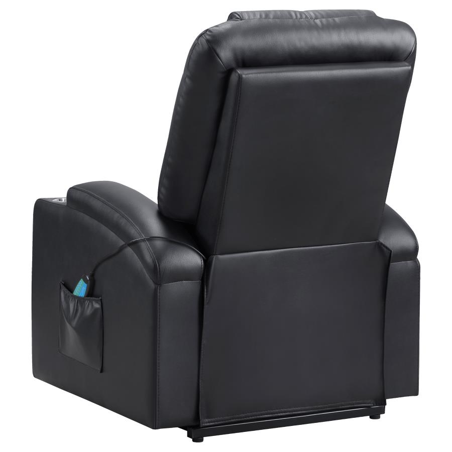 Armstrong Upholstered Power Lift Massage Recliner Espresso view 9