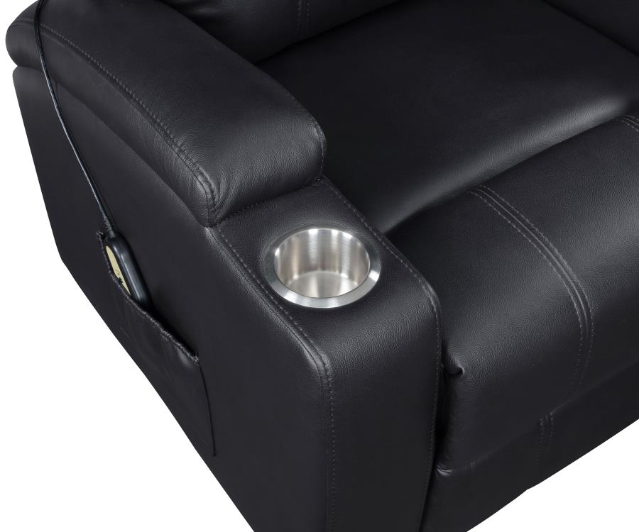 Armstrong Upholstered Power Lift Massage Recliner Espresso view 11
