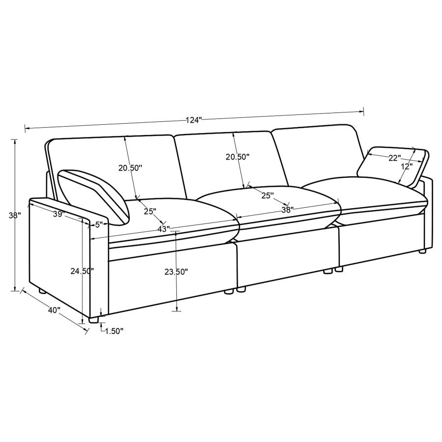 Collins Modular Power Sofa Dark Grey view 12