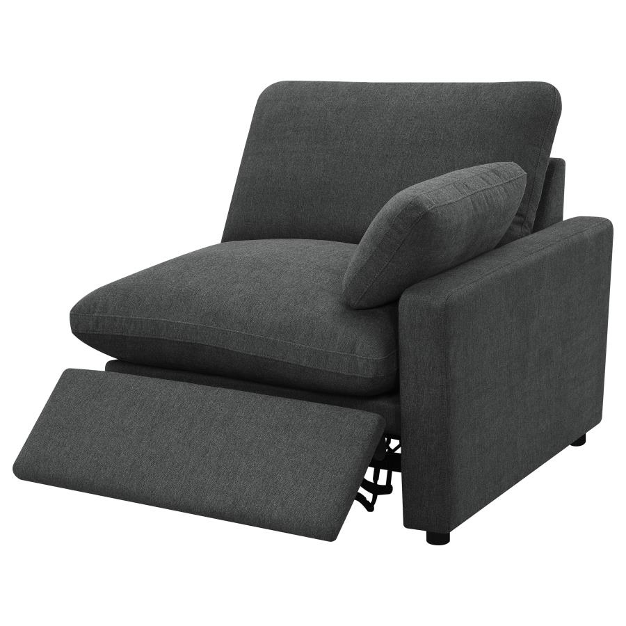 Collins Modular Power Loveseat Dark Grey view 8