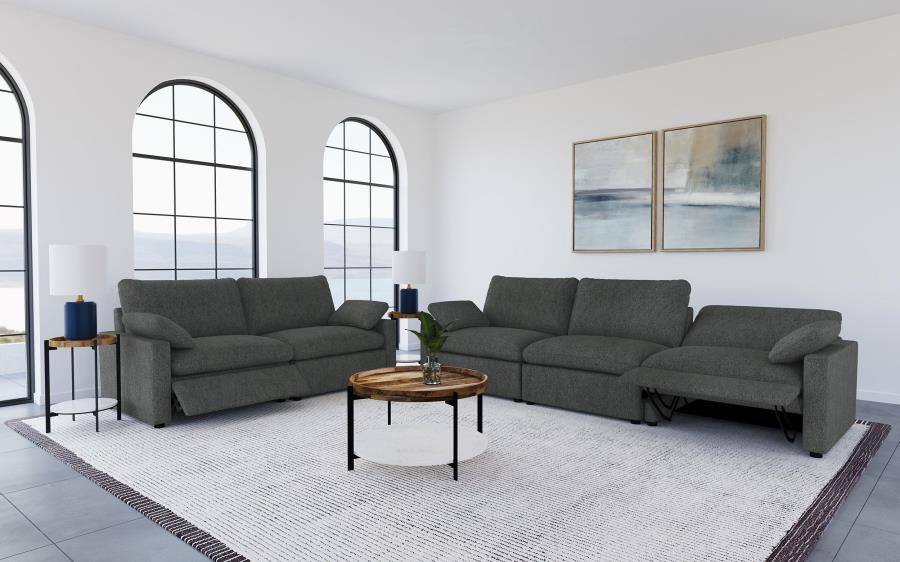 Collins Modular Power Loveseat Dark Grey view 13