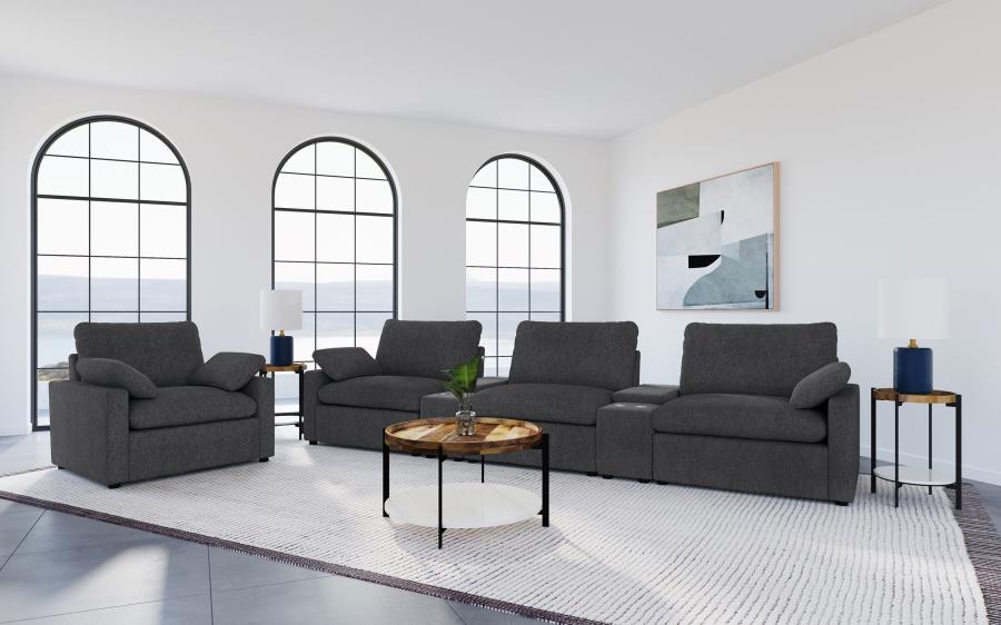 Collins Upholstered Power Recliner Chair Dark Grey view 13