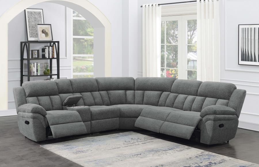 Bahrain 6-piece Modular Reclining Sectional Sofa Charcoal view 13