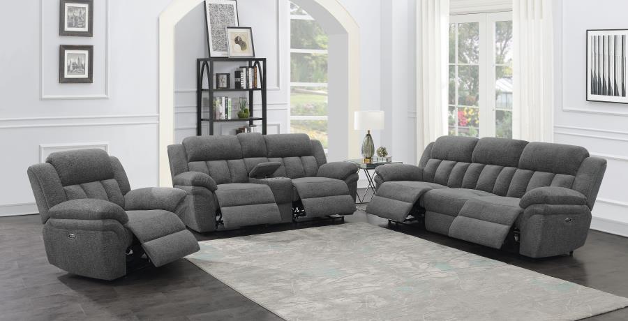 Bahrain Upholstered Power Sofa Charcoal view 10