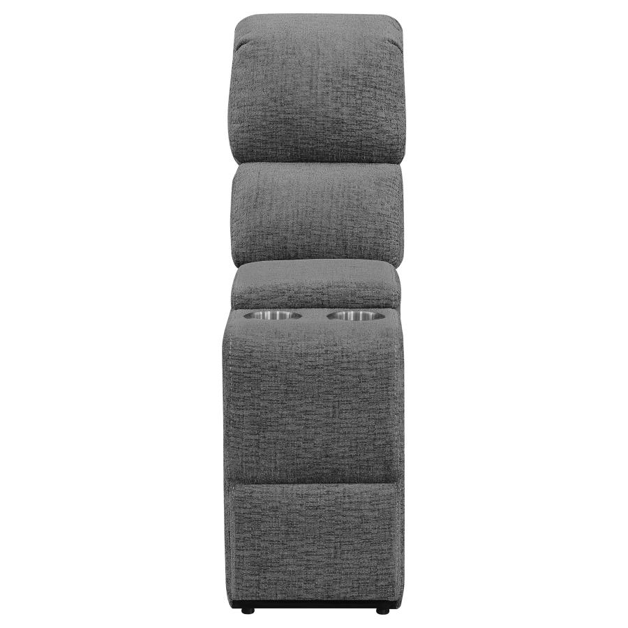 Bahrain Upholstered Motion Loveseat Charcoal view 9