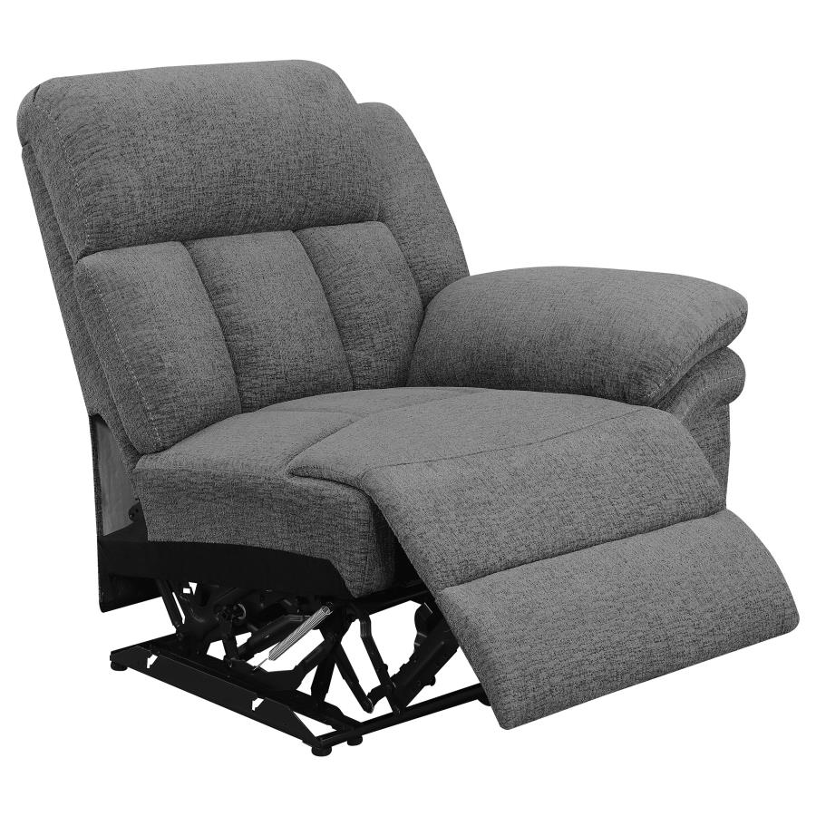 Bahrain Upholstered Motion Loveseat Charcoal view 11
