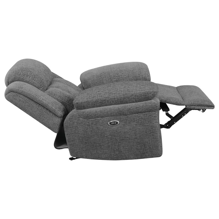 Bahrain Upholstered Power Glider Recliner Charcoal view 10