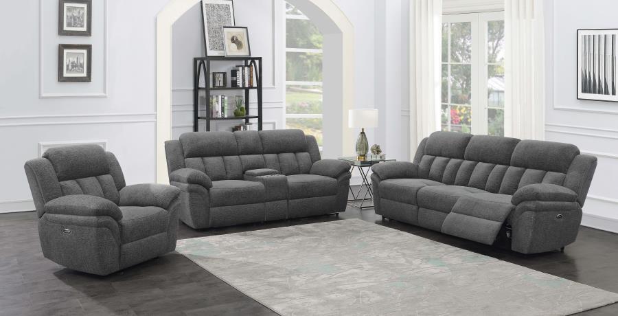 Bahrain Upholstered Power Glider Recliner Charcoal view 15