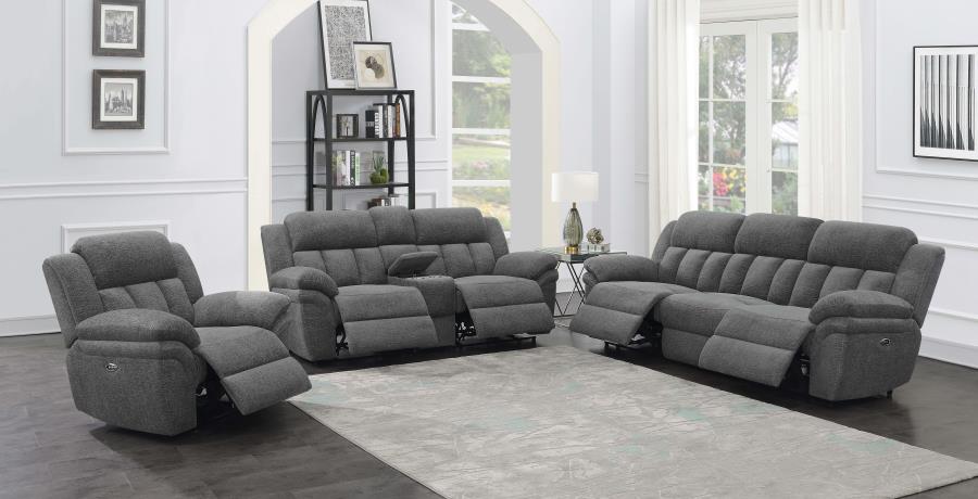 Bahrain Upholstered Power Glider Recliner Charcoal view 16