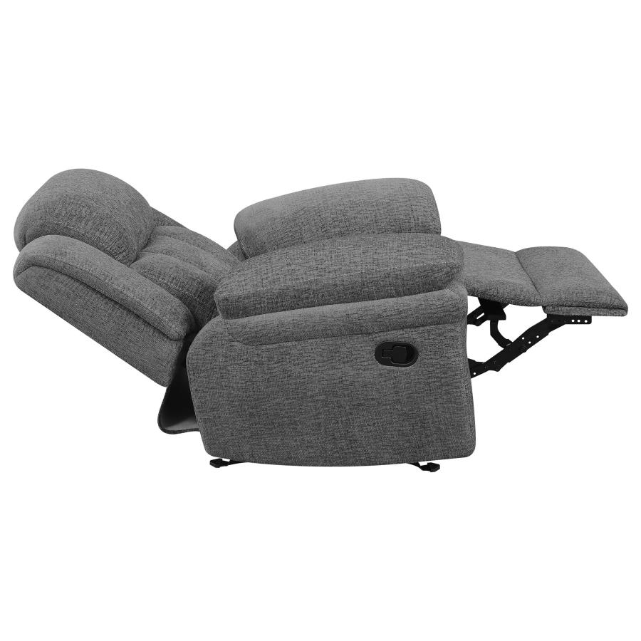 Bahrain Upholstered Glider Recliner Charcoal view 10