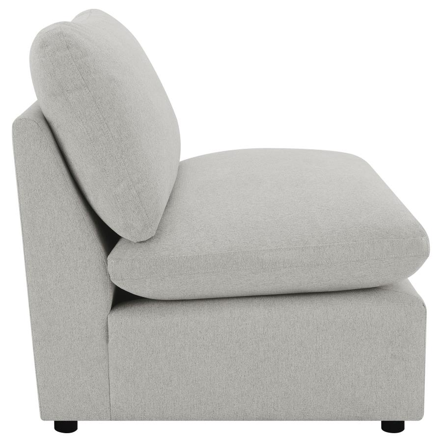 Collins Modular Armless Chair Grey view 8