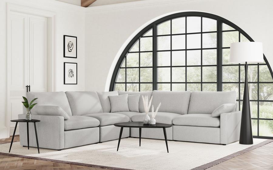 Collins Modular Armless Chair Grey view 11