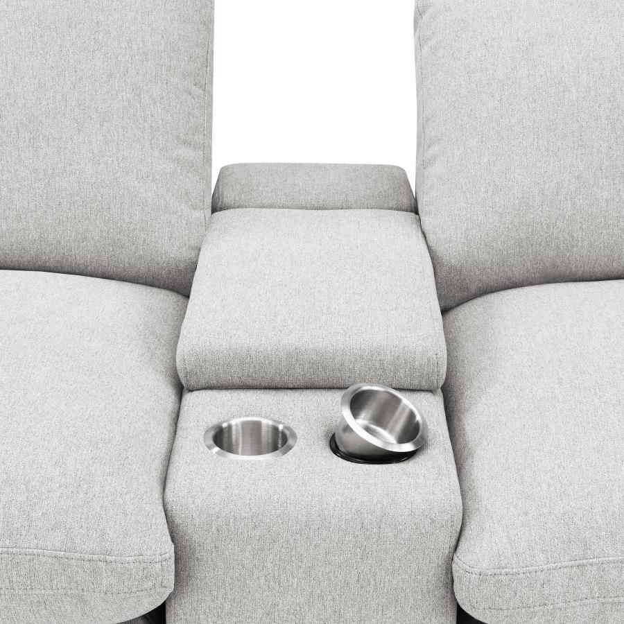 Collins 5-Piece Power Reclining Home Theater Seating Grey view 9