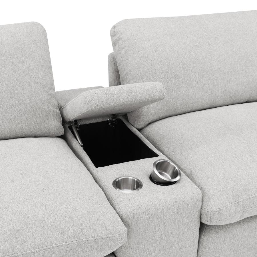 Collins 5-Piece Power Reclining Home Theater Seating Grey view 10