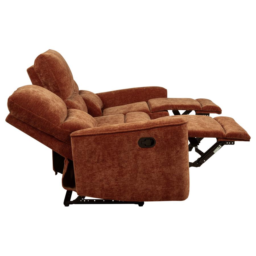 Navarro 2-piece Upholstered Reclining Sofa Set Orange view 8