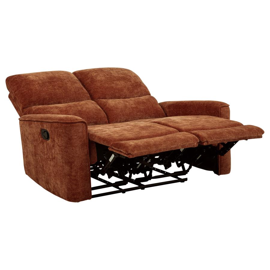 Navarro 2-piece Upholstered Reclining Sofa Set Orange view 10