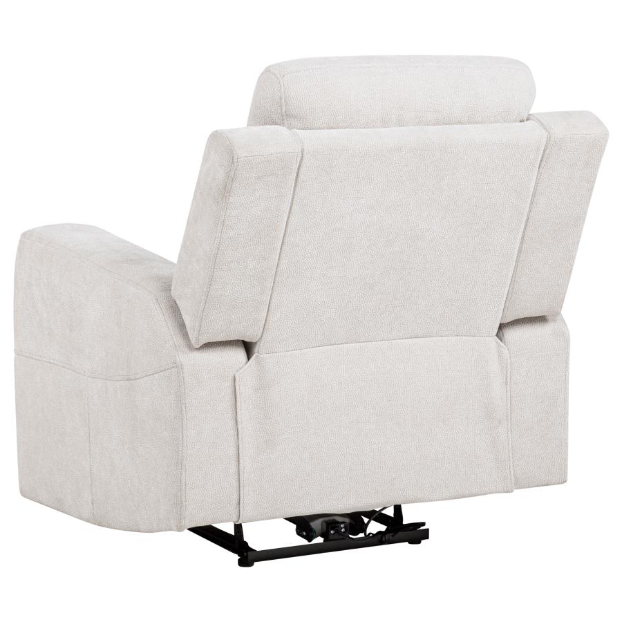 Kennett 3-piece Chenille Power Reclining Sofa Set Ivory view 13
