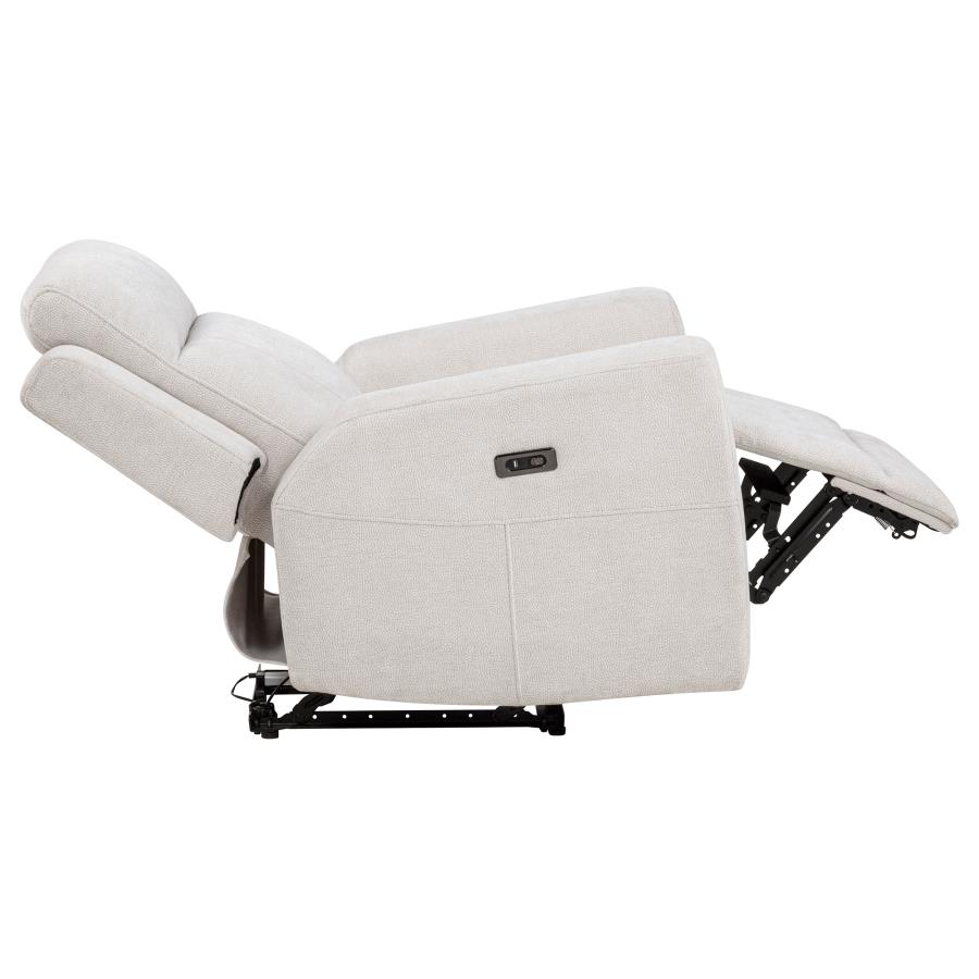 Kennett 3-piece Chenille Power Reclining Sofa Set Ivory view 14