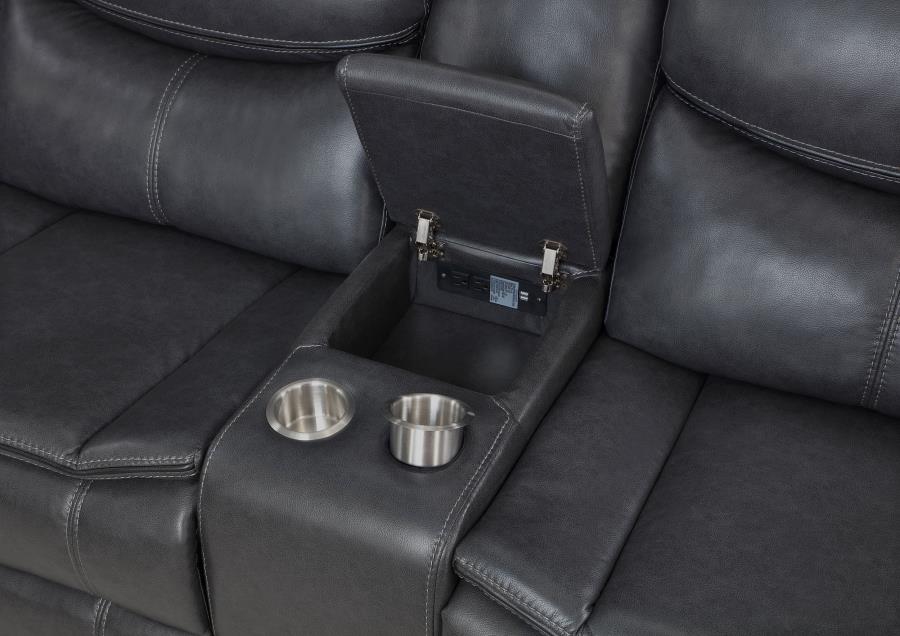 Sycamore Upholstered Power Reclining Sectional Sofa Grey view 8