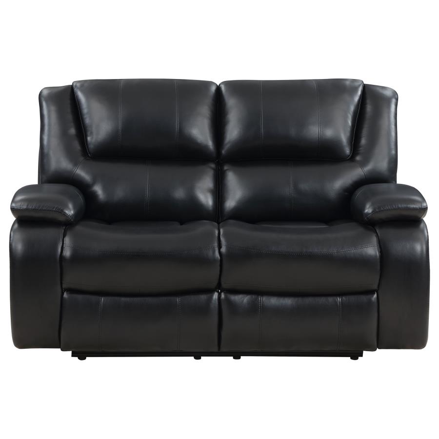 Camila 2-piece Upholstered Reclining Sofa Set Black view 11