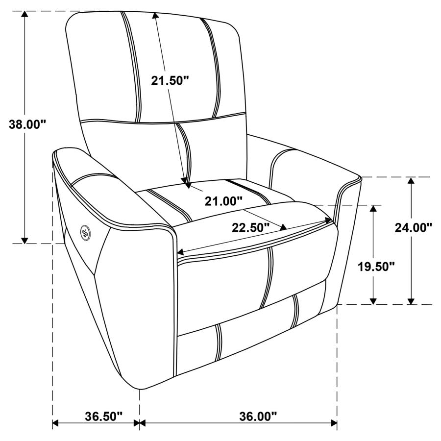 Greenfield 3-piece Power Reclining Sofa Set Saddle Brown view 15