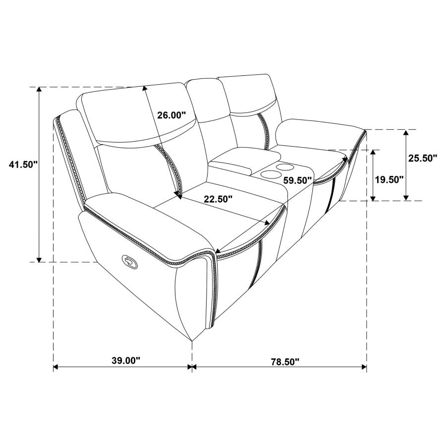 Sloane 2-piece Upholstered Reclining Sofa Set Blue view 19