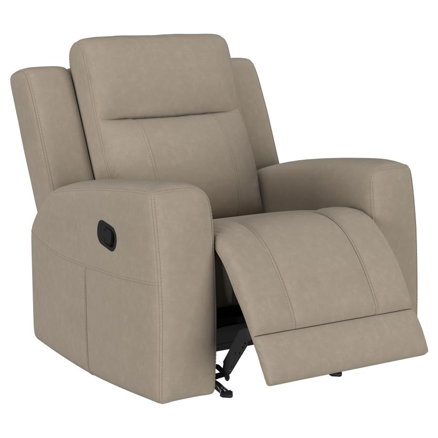 Brentwood 3-piece Upholstered Reclining Sofa Set Taupe view 10