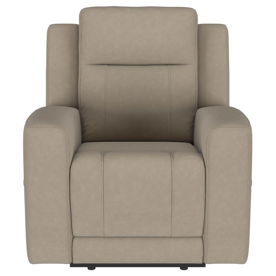 Brentwood 3-piece Upholstered Reclining Sofa Set Taupe view 12