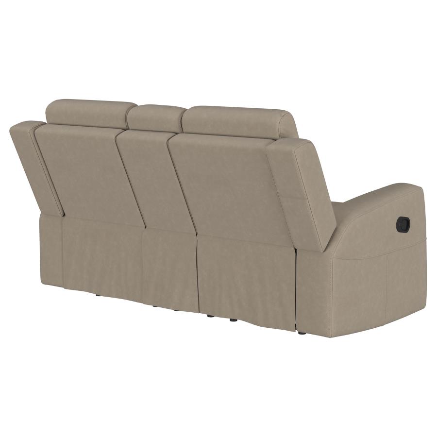 Brentwood Upholstered Motion Reclining Loveseat Taupe view 9