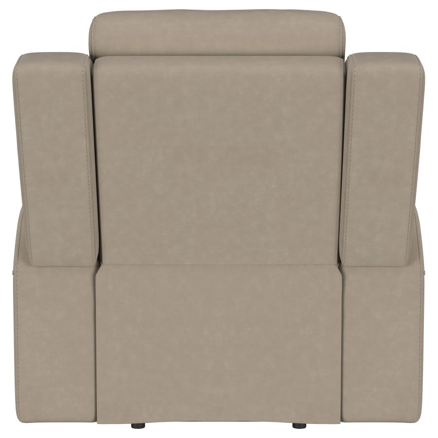 Brentwood Upholstered Recliner Chair Taupe view 8