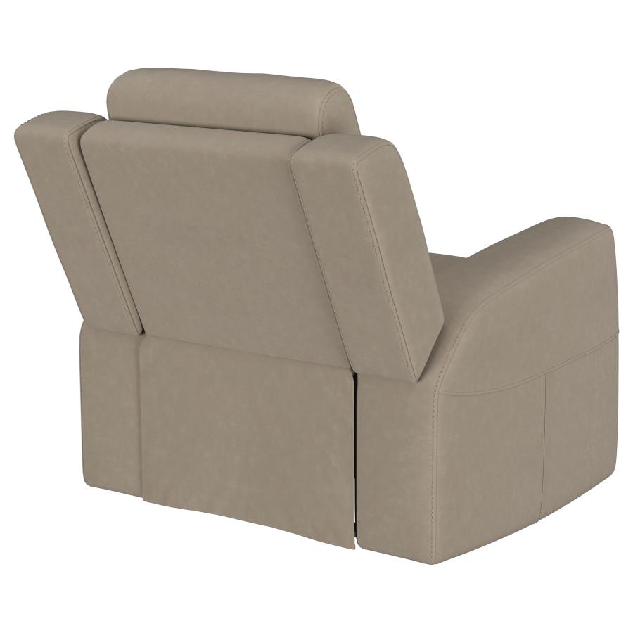 Brentwood Upholstered Recliner Chair Taupe view 9