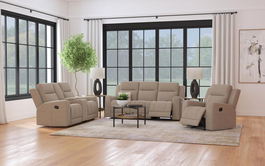 Brentwood Upholstered Recliner Chair Taupe view 14