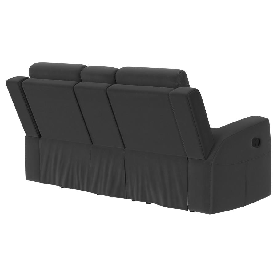 Brentwood Upholstered Reclining Loveseat Dark Charcoal view 8