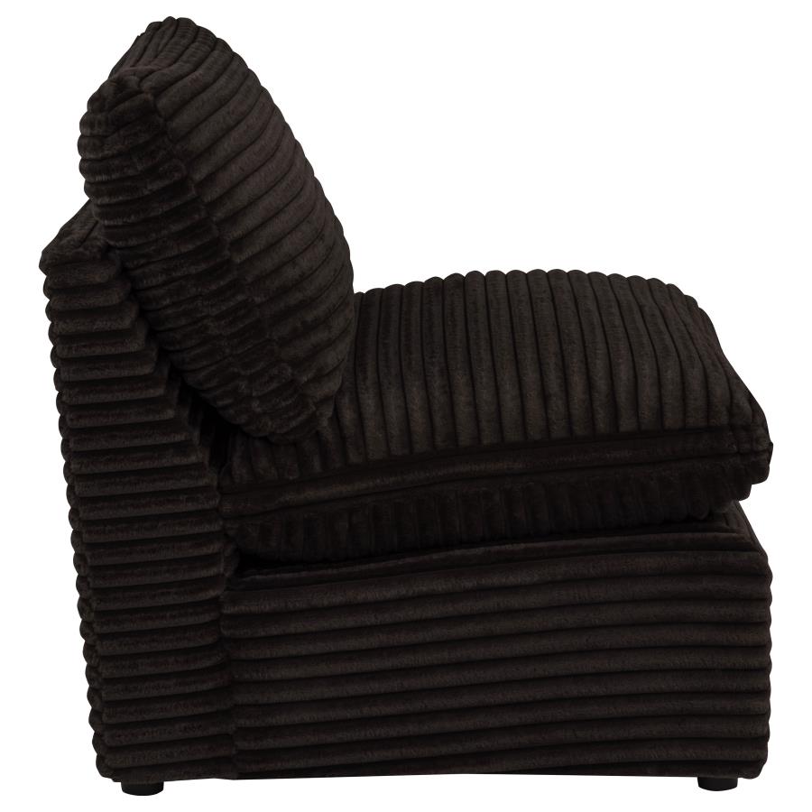 Collins Modular Armless Chair Chocolate Brown view 8