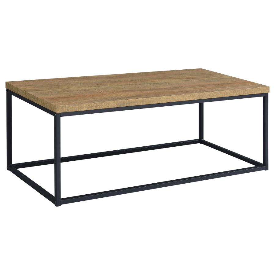 Straden 3-piece Engineered Wood Coffee Table Set Mango and Black view 9
