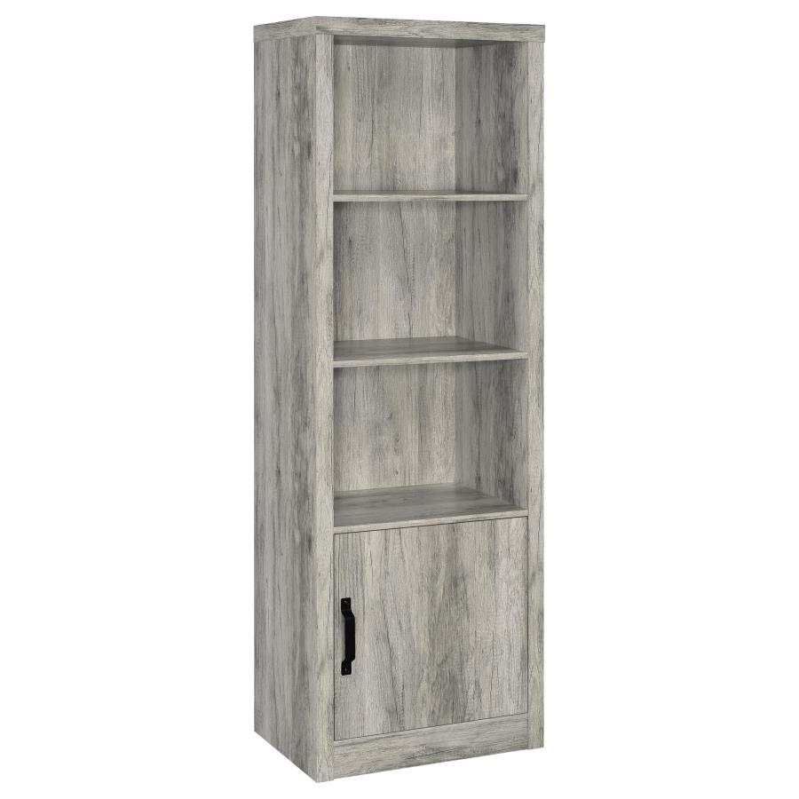 Burke 3-piece 59-inch TV Entertainment Center Grey Driftwood view 9