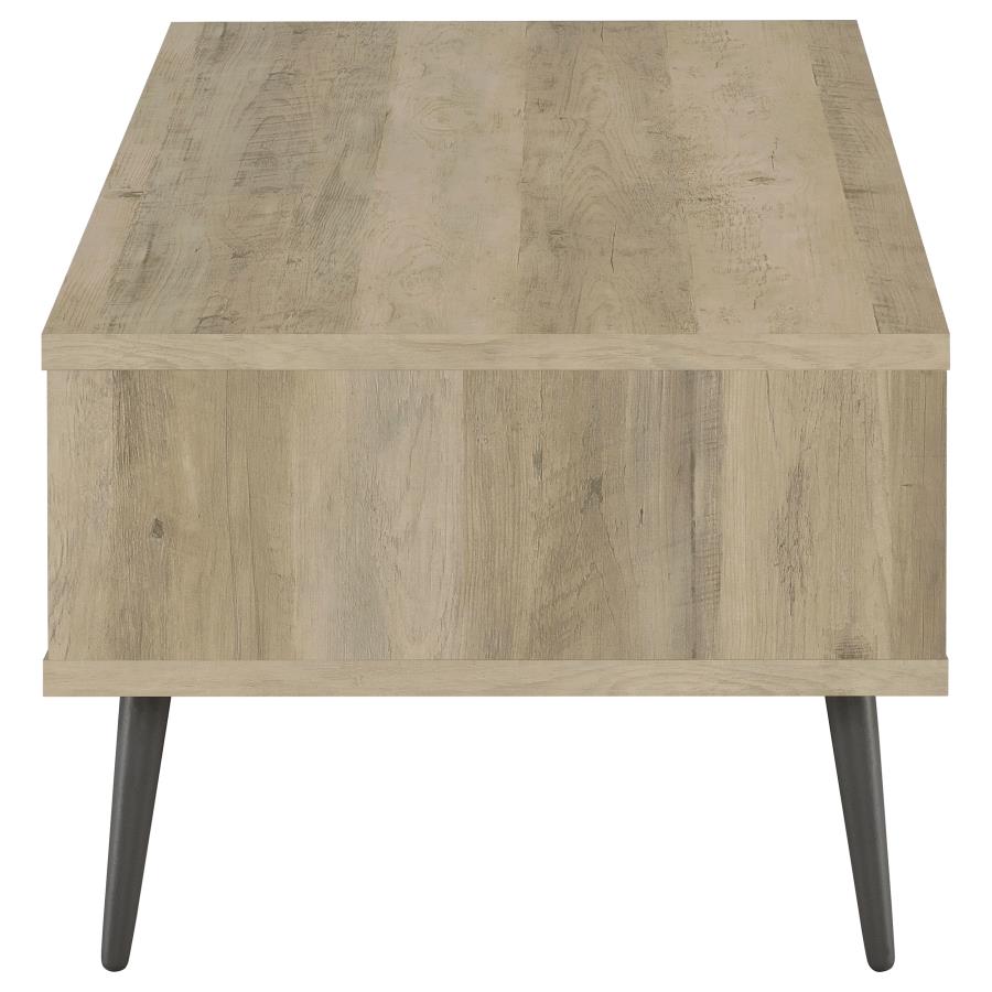 Welsh 1-drawer Engineered Wood Coffee Table Distressed Pine view 9