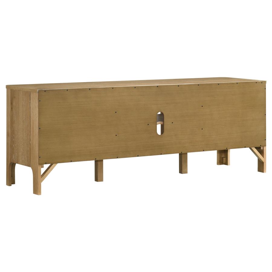 Rowe 65-inch 2-door Wood TV Stand Media Console Light Oak view 8