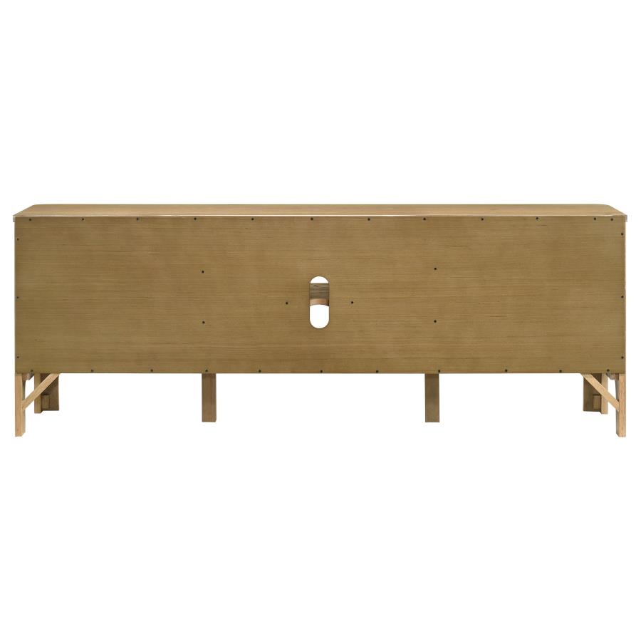 Rowe 65-inch 2-door Wood TV Stand Media Console Light Oak view 9