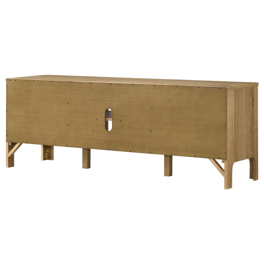 Rowe 65-inch 2-door Wood TV Stand Media Console Light Oak view 10