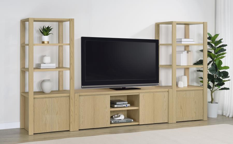 Laurelton 78-inch 4-door TV Stand Media Console Light Oak view 12