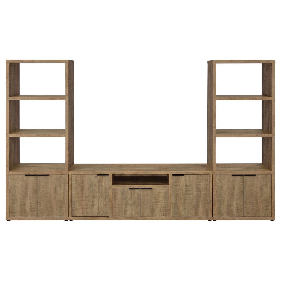 Tabby 3-shelf Engineered Wood Media Tower Mango view 11