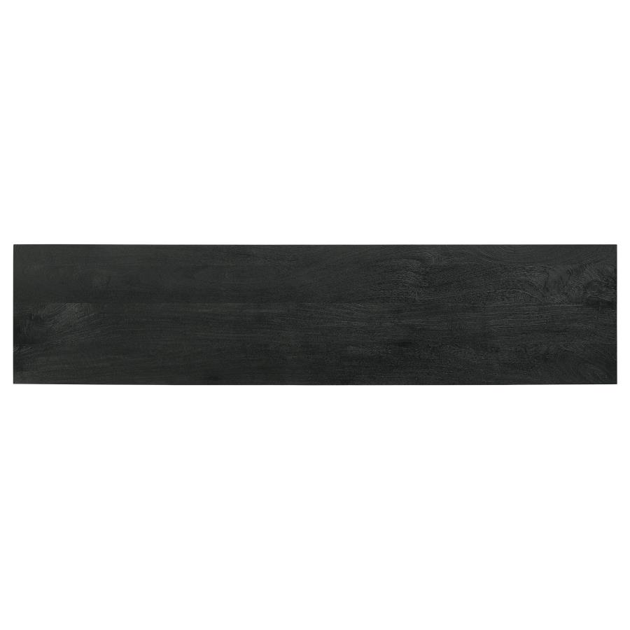 Marsden 2-door Mango Wood 70-inch TV Stand Charcoal Black view 9