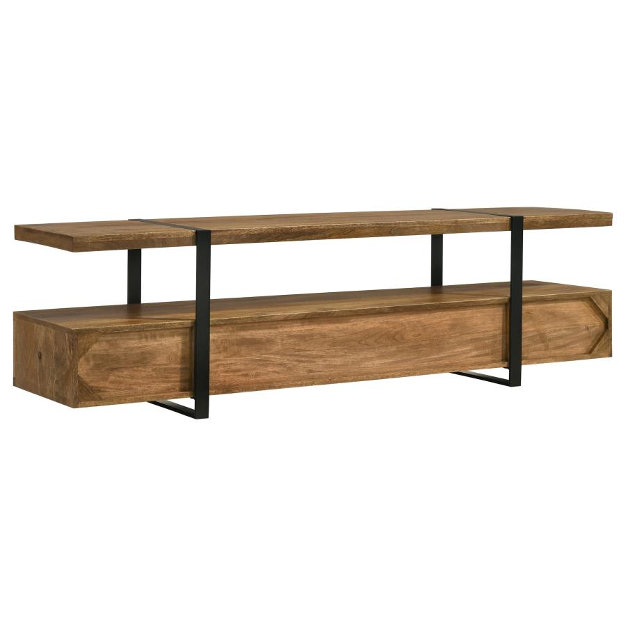 Otto 5-drawer Mango Wood 70-inch TV Stand Media Console Brown view 8