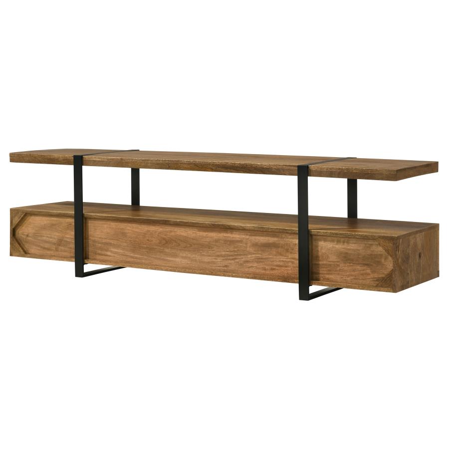 Otto 5-drawer Mango Wood 70-inch TV Stand Media Console Brown view 9