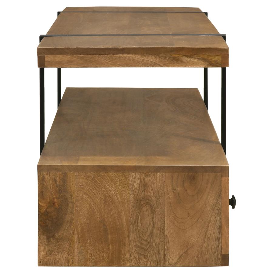 Otto 5-drawer Mango Wood 70-inch TV Stand Media Console Brown view 10