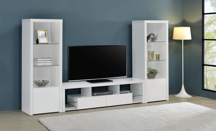 Jude 2-drawer Engineered Wood 71-inch TV Stand High Gloss White view 10