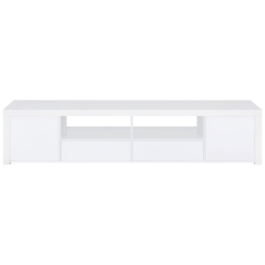 Jude 2-door Engineered Wood 79-inch TV Stand High Gloss White view 8